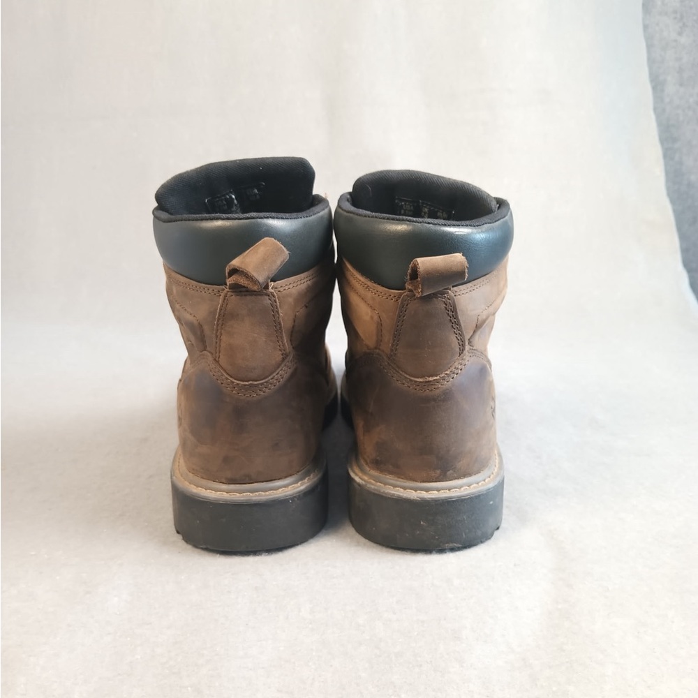 Wolverine Men's Brown Leather Steel Toed Work Boots - Picture 3 of 11